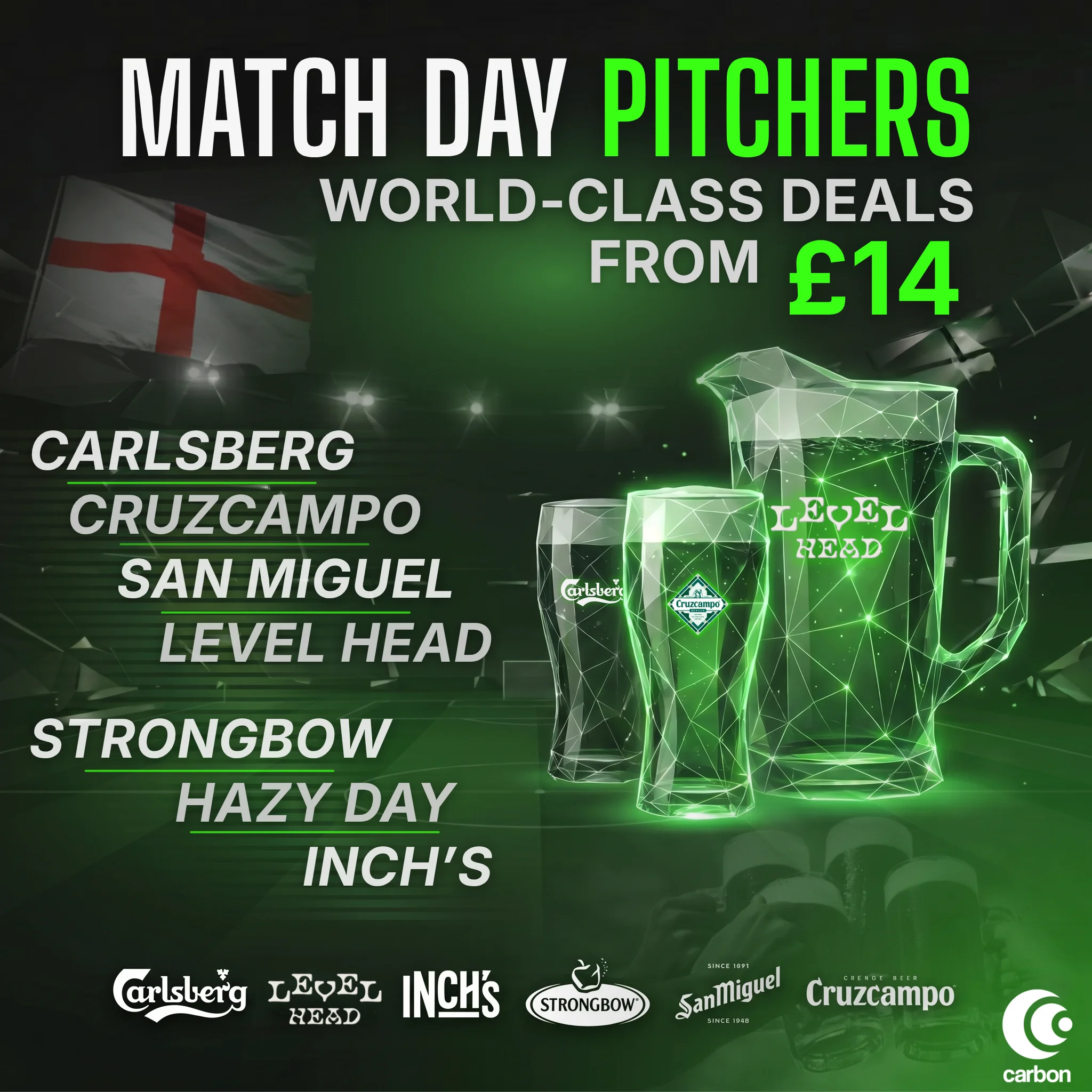 4 pint pitcher deal · from £14